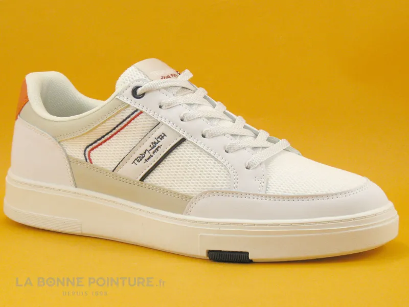 Achat chaussures Teddy Smith Homme Chaussure en Toile, vente Teddy Smith 78065 White textile - Basket Homme toile blanche