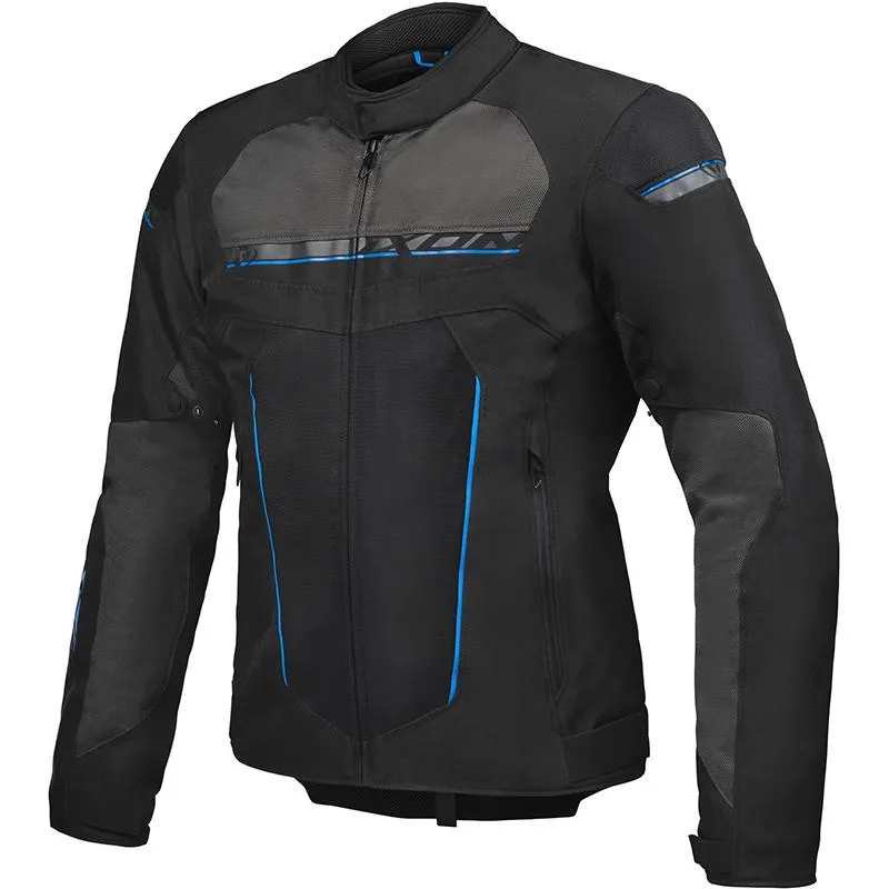 Blouson T-REX IXON noir/gris/bleu - MAXXESS.FR, Blouson moto textile