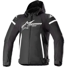 Blouson ZACA WATERPROOF ALPINESTARS noir/blanc - MAXXESS.FR, Blouson moto textile