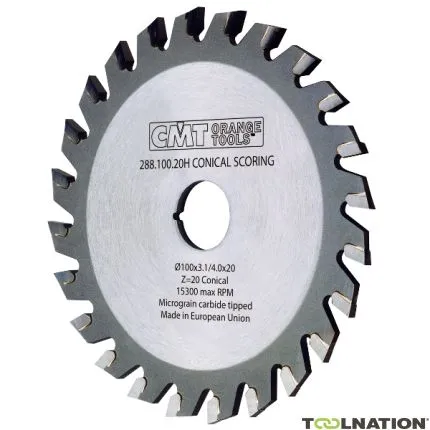 CMT 288.200.36J Lame inciseuse avec dents coniques 200 x 65 x 36D