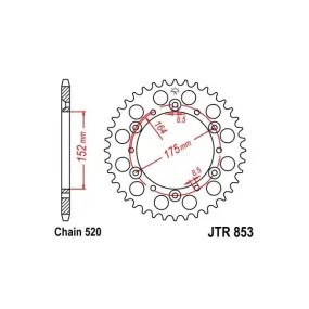 Couronne JT SPROCKETS acier standard 853 - 520