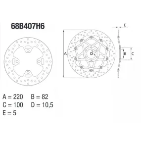 Disque de frein BREMBO Série Oro fixe - 68B407H6