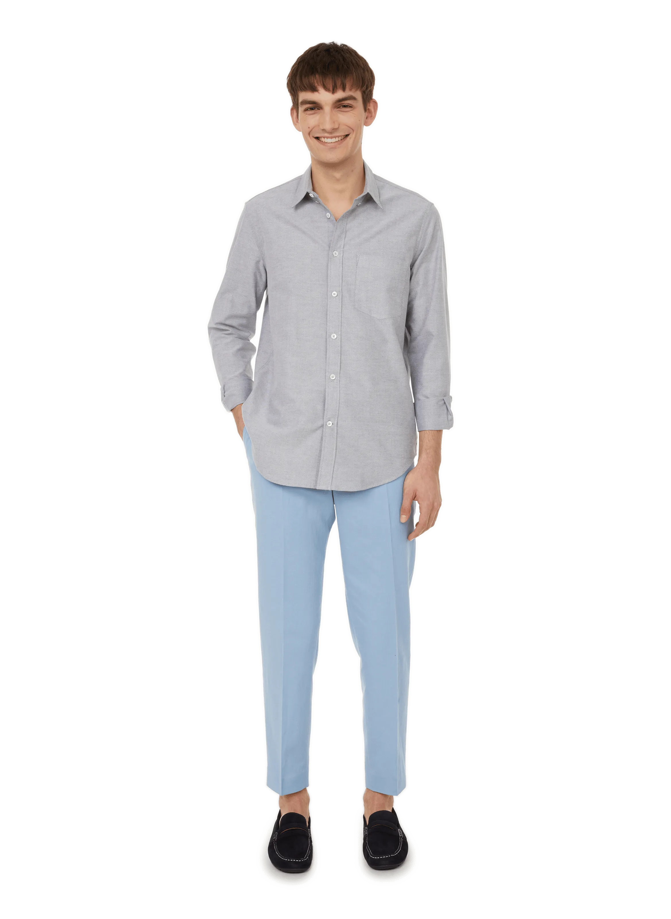 EDITIONS 102  Chemise en coton Oxford - Vert
