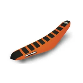 Housse de selle BLACKBIRD Zebra noire/orange KTM EXC/F - SX/SX-F