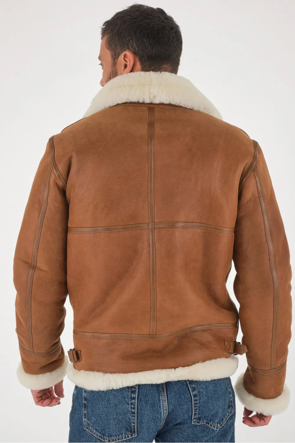 Iconic bombardier mouton gold, Caractère Cuir - AUGUSTE ICON BOMBARDIER Gold | Cesare Nori