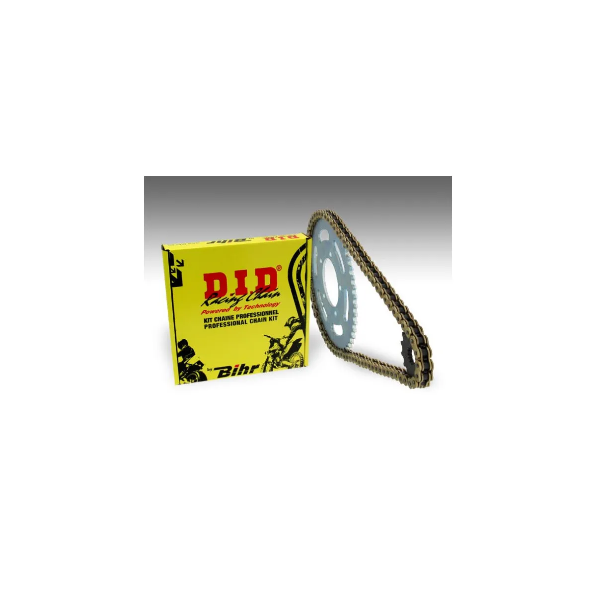 Kit chaine 520 acier DID - 500 XR RC - RD - RE - RF 1983-85