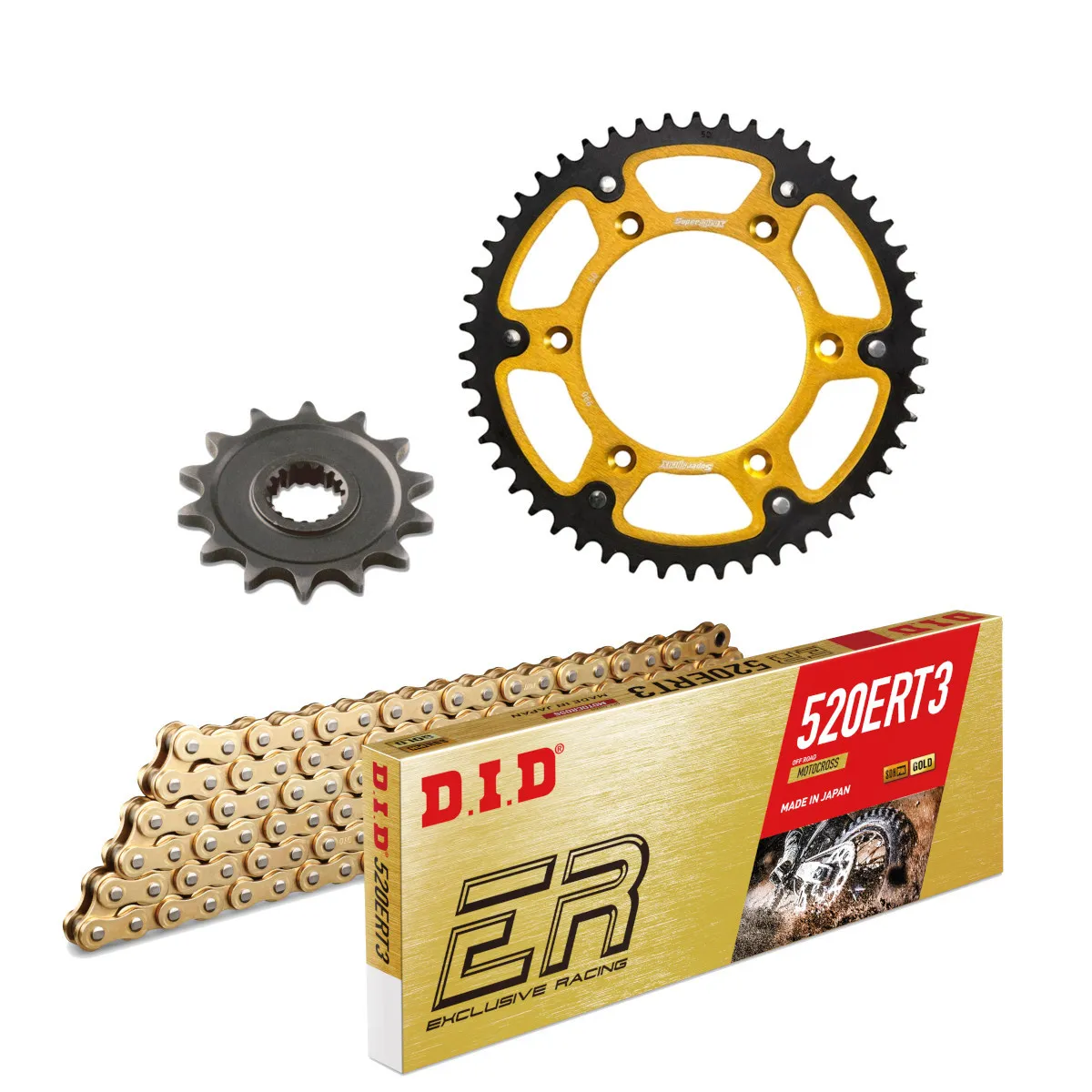 Kit chaine 520 Stealth DID-SUPERSPROX - SUZUKI 450 RM-Z 2013-16 - 520ERT2