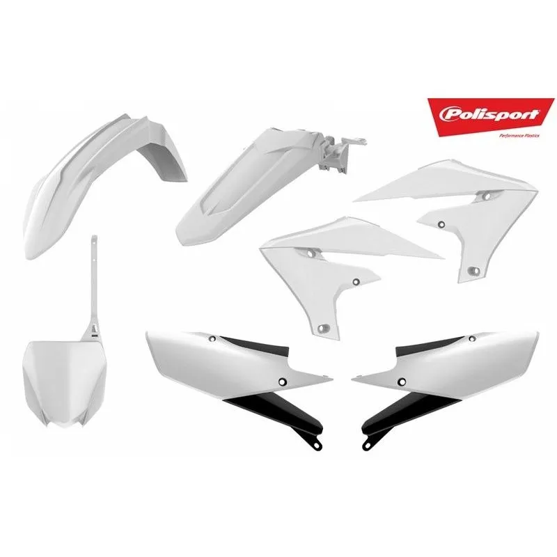 Kit plastique POLISPORT blanc Yamaha YZ450F - piecemotoquad