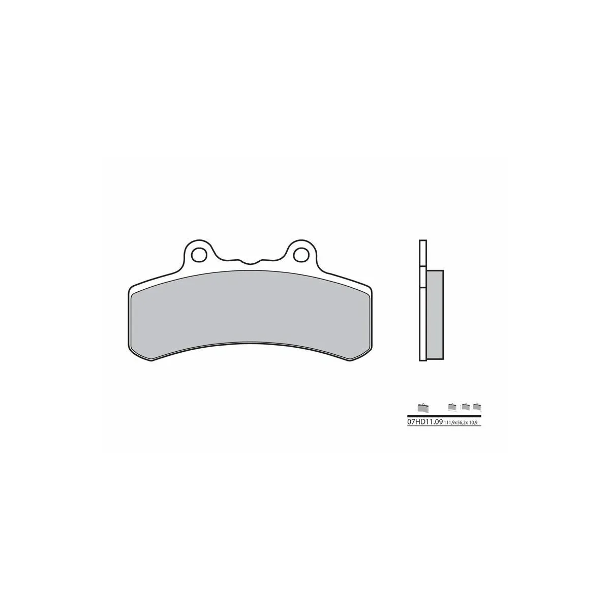 Plaquette de frein avant BREMBO 07HD1109 organique Route