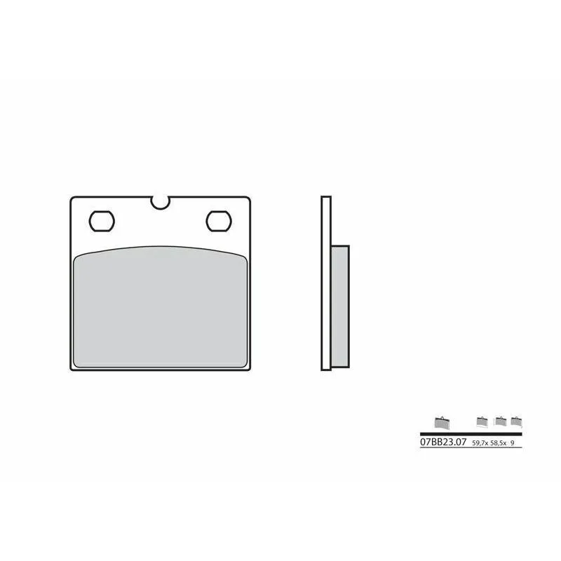 Plaquettes de frein BREMBO 07BB2307 carbone céramique