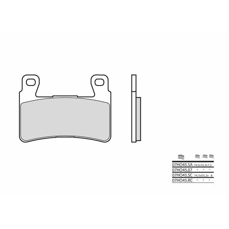 Plaquettes de frein BREMBO 07HO4507 carbone céramique Honda CBR600