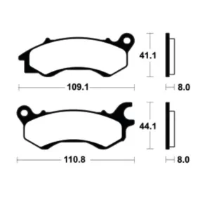 Plaquettes de frein TECNIUM scooter organique - ME469 - piecemotoquad