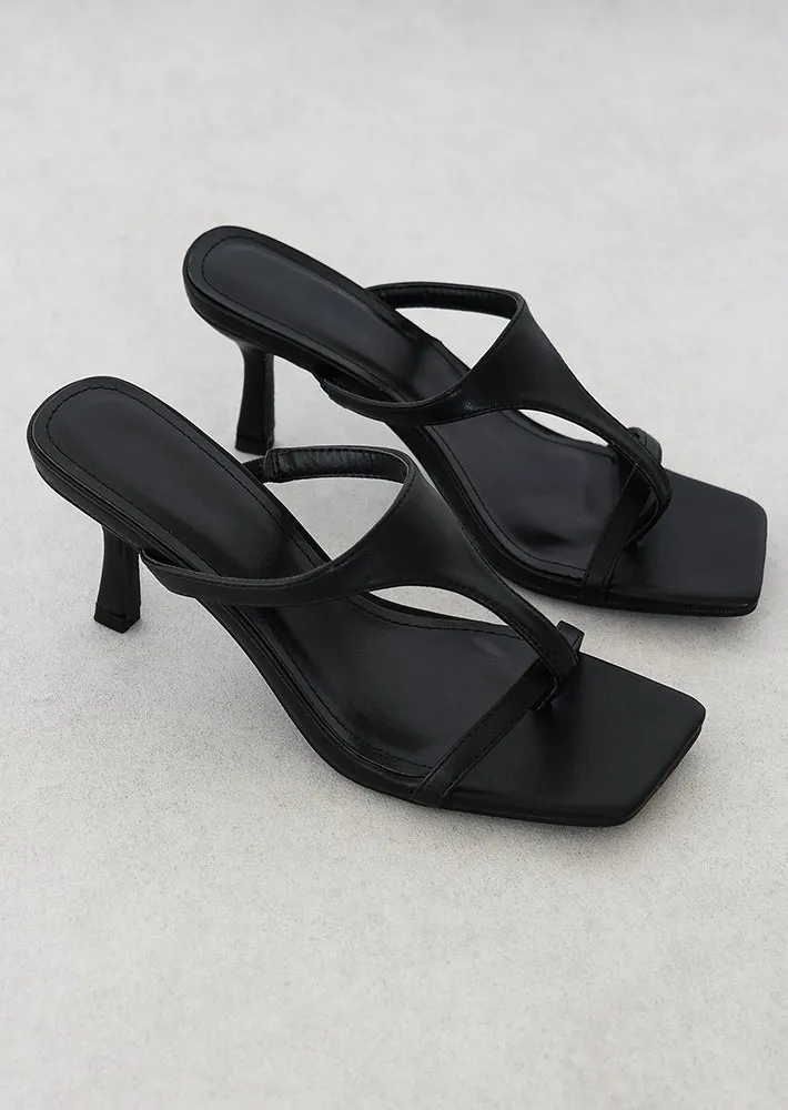 Sandales à talon avec entredoigt