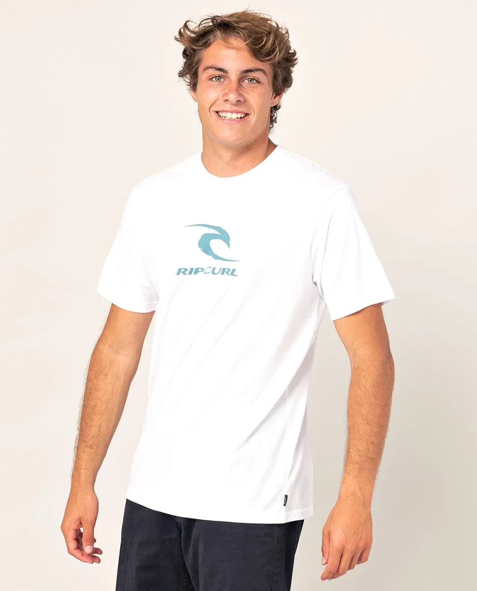T-Shirt Rip Curl Hommes Icon Used SS Tee White